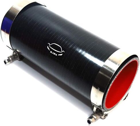 8" Length High Performance 4-Ply Reinforced 2.75" ID Straight Coupler Silicone Hose + SS304 T Bolt Clamp for Turbo/Intercooler/Piping (2.75'' Red) in Kuwait