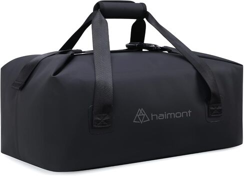 Haimont 100% Waterproof Duffel Bag Airtight Dry Duffel Backpack 840D TPU Heavy Duty Duffle Backpack for Kayaking, SUP, Rafting, Fishing, Adventure, Boating, Black, 45L in Saudi Arabia