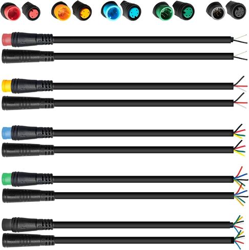MUSELK Ebike Extension Cable Julet Male/Female 2pin/3pin/4pin/5pin/6Pin DIY Waterproof Plug Cable for Electric Bicycle Display Throttle PAS Light Ebike Parts Extend Cable in Kuwait