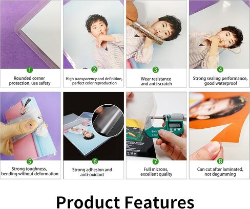 Kodak Laminating Pouches 3MIL 200 Pack 9×11.5 inches Hot Thermal Laminating Sheets, Holds 8.5×11 inches Sheets Documents, Rounded Corner. in Saudi Arabia