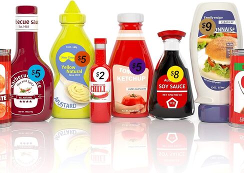 Neon Colors Prepriced Garage Sales Stickers, Pricing Labels, Sale Labels (Style B) in Saudi Arabia