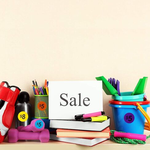 Neon Colors Prepriced Garage Sales Stickers, Pricing Labels, Sale Labels (Style B) in Saudi Arabia