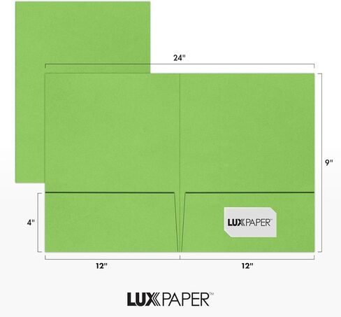 LUXPaper 9" x 12" Presentation Folders | Two Pocket | Midnight Black | 100lb. Cover | 10 Qty in Kuwait