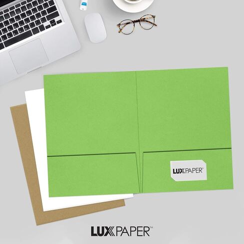 LUXPaper 9" x 12" Presentation Folders | Two Pocket | Midnight Black | 100lb. Cover | 10 Qty in Kuwait