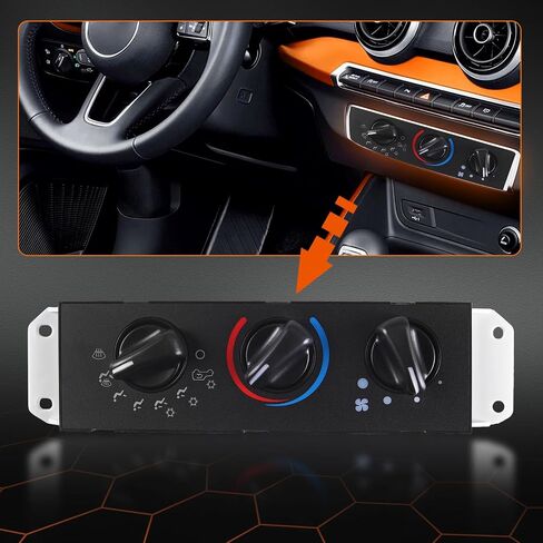 استبدال وحدة التحكم في المناخ لسيارة Jeep Wrangler TJ 1999-2004، لوحة التحكم في المناخ لسخان HVAC استبدال مفتاح التحكم A/C # 55037473AB in Saudi Arabia