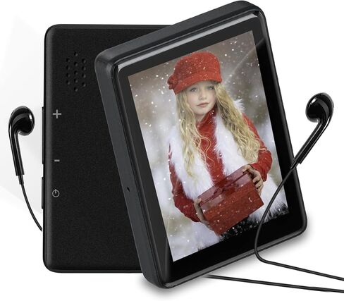 مشغل MP3 SKYBESS بلوتوث مع بطاقة TF سعة 32 جيجابايت، شاشة لمس كاملة 2.4 بوصة مشغل موسيقى MP3 HiFi جودة موسيقى لا تفقد فقدانها مع مكبر صوت عالي الدقة مدمج وراديو FM ومسجل صوت، بما في ذلك سماعات الأذن in Kuwait