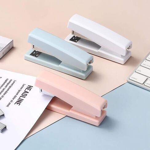 20 Sheet Capacity Stapler Office Stapler Small Portable Stapler Durable Metal Stapler Heavy Duty Desktop Stapler Classroom Office Supplies Pink in Saudi Arabia