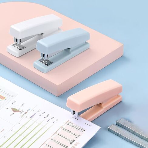 20 Sheet Capacity Stapler Office Stapler Small Portable Stapler Durable Metal Stapler Heavy Duty Desktop Stapler Classroom Office Supplies Pink in Saudi Arabia