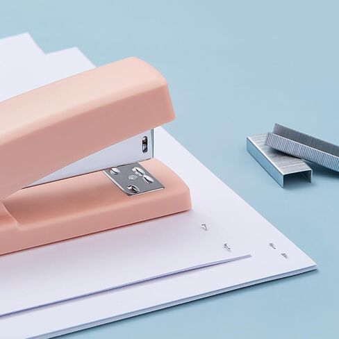 20 Sheet Capacity Stapler Office Stapler Small Portable Stapler Durable Metal Stapler Heavy Duty Desktop Stapler Classroom Office Supplies Pink in Saudi Arabia