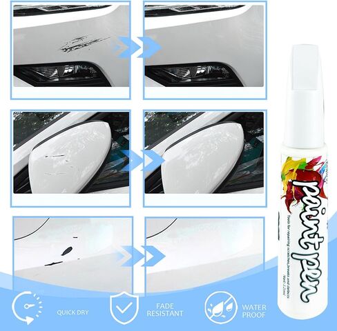 Car Scratch remover Touch up paint pen Two-In-One Touch up paint for cars Multiple colors Automotive Car Paint Scratch Repair for Various cars (Black) in Saudi Arabia