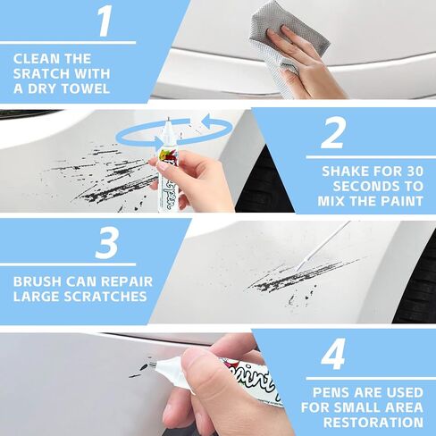 Car Scratch remover Touch up paint pen Two-In-One Touch up paint for cars Multiple colors Automotive Car Paint Scratch Repair for Various cars (Black) in Saudi Arabia