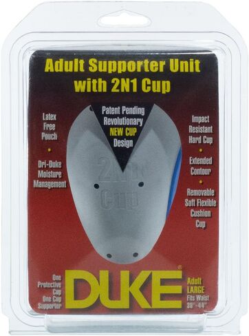 Duke Athletic Supporter - White - with 2N1 Cup Included in Saudi Arabia