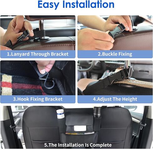 حامل مناديل السيارة Ovege (الترقية إلى الحجم الأكبر: 9.84 * 5.12 * 3.74 بوصة) حامل قناع لحامل مناديل السيارة من جلد البولي يوريثان ملحقات السيارة للمقعد الخلفي in Kuwait