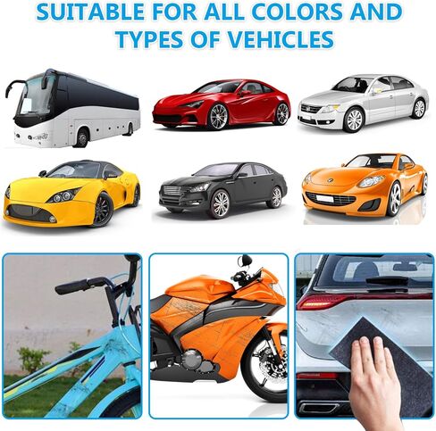 قماش نانو لامع لخدوش السيارة، ترقية قماش نانو ماجيك لإزالة خدوش السيارة مع إصلاح الخدوش وتلميع الماء، مزيل خدوش السيارة لجميع أنواع سطح السيارة، استعادة اللون الأصلي للسيارة in Kuwait