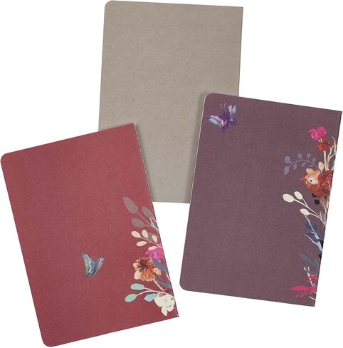 Blessed is She Who Believes Burgundy, Eggplant, Gray w/Gold Foil Accents Inspirational Softcover Notebooks, Set of Three, Medium in Saudi Arabia