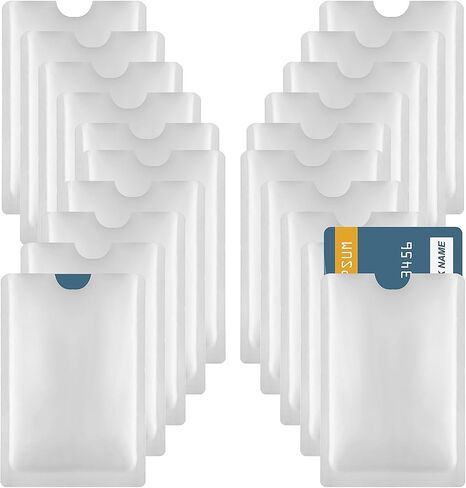 20 قطعة من أكمام RFID وأكمام RFID لبطاقات الائتمان وأكمام بطاقة RFID وواقي بطاقة الائتمان وأكمام حجب RFID وأكمام بطاقات الائتمان لمحفظة جواز السفر وبطاقة الائتمان وبطاقة الخصم in Saudi Arabia