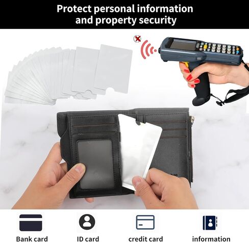 20 قطعة من أكمام RFID وأكمام RFID لبطاقات الائتمان وأكمام بطاقة RFID وواقي بطاقة الائتمان وأكمام حجب RFID وأكمام بطاقات الائتمان لمحفظة جواز السفر وبطاقة الائتمان وبطاقة الخصم in Saudi Arabia