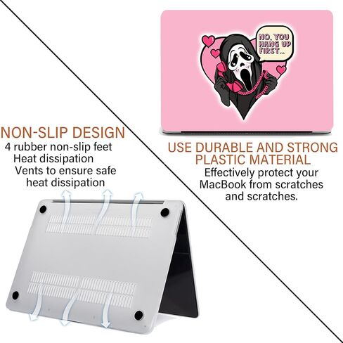 Compatible with MacBook Air 13 inch Case,2020 2019 2018 Release,(A2337 M1 A2179 A1932),with Touch ID and 2 Pack Keyboard Protectors (White-D18, Air 13'' A2337 M1 A2179 A1932) in Saudi Arabia
