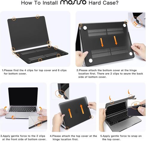 MOSISO Compatible with MacBook Air 13.6 inch Case 2022 2023 2024 Release M3 A3113 M2 A2681 with Touch ID, Plastic Eucalyptus Leaves Hard Shell Case & Keyboard Cover & Screen Protector, Transparent in Saudi Arabia