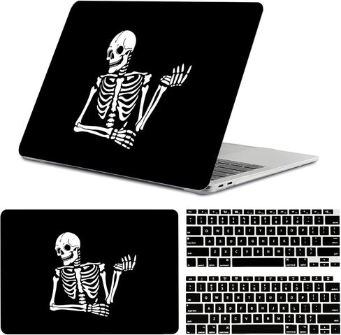 Compatible with MacBook Air 13 inch Case,2020 2019 2018 Release,(A2337 M1 A2179 A1932),with Touch ID and 2 Pack Keyboard Protectors (White-D18, Air 13'' A2337 M1 A2179 A1932) in Saudi Arabia