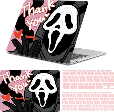 Compatible with MacBook Air 13 inch Case,2020 2019 2018 Release,(A2337 M1 A2179 A1932),with Touch ID and 2 Pack Keyboard Protectors (White-D18, Air 13'' A2337 M1 A2179 A1932) in Saudi Arabia