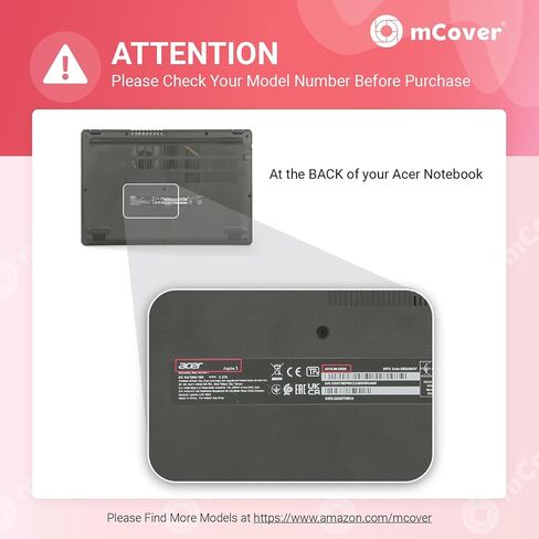 حافظة mCover متوافقة فقط مع أجهزة الكمبيوتر المحمول Acer Aspire 3 A315-42 / A315-54 / A315-56 Series 2019~2023 مقاس 15.6 بوصة (مع وحدة المعالجة المركزية Intel) (لا تناسب موديلات Acer الأخرى) - شفاف in Kuwait