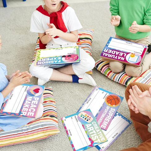 80 قطعة من شهادات جوائز الطلاب لنهاية العام الدراسي وشهادات تقدير التخرج وشهادة الإنجاز لمستلزمات مدرسي التخرج في الفصل الدراسي، 7.8 × 5.9 بوصة in Kuwait