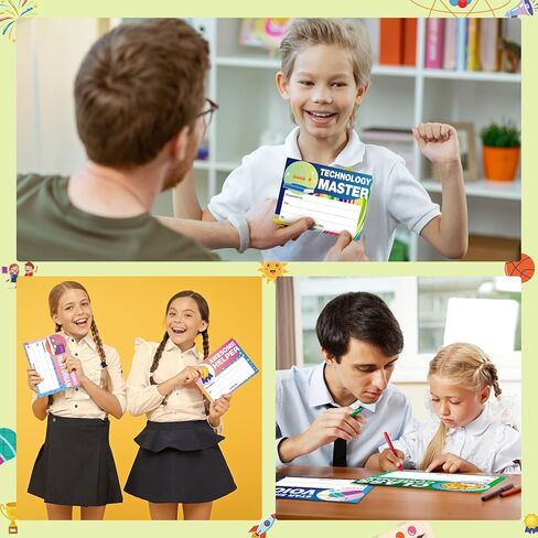 80 قطعة من شهادات جوائز الطلاب لنهاية العام الدراسي وشهادات تقدير التخرج وشهادة الإنجاز لمستلزمات مدرسي التخرج في الفصل الدراسي، 7.8 × 5.9 بوصة in Kuwait