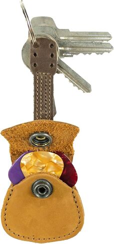 Hide & Drink, Leather Guitar Pick Holder Keychain, Picks Case Instrument Gifts Ideas for Musicians, Handmade Includes 101 Year Warranty :: Old Tobacco in Saudi Arabia