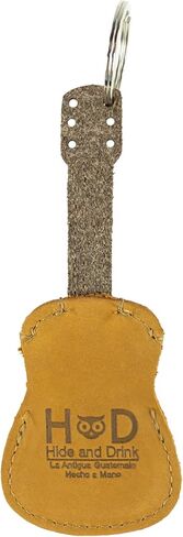 Hide & Drink, Leather Guitar Pick Holder Keychain, Picks Case Instrument Gifts Ideas for Musicians, Handmade Includes 101 Year Warranty :: Old Tobacco in Saudi Arabia