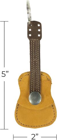 Hide & Drink, Leather Guitar Pick Holder Keychain, Picks Case Instrument Gifts Ideas for Musicians, Handmade Includes 101 Year Warranty :: Old Tobacco in Saudi Arabia