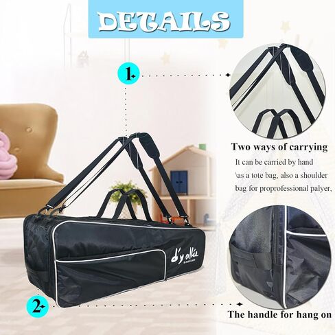 d'yallee Tennis Bag 6 Rackets, Professional Tennis Bag with Shoes Compartment for Men Women, Racquetball Racket, Pickleball Paddles and Other Equipment or Gear in Saudi Arabia