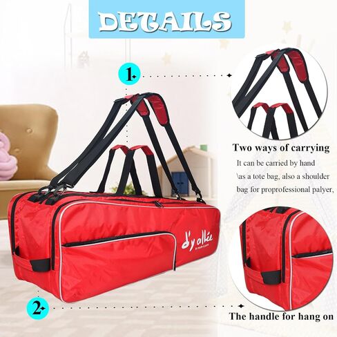 d'yallee Tennis Bag 6 Rackets, Professional Tennis Bag with Shoes Compartment for Men Women, Racquetball Racket, Pickleball Paddles and Other Equipment or Gear in Saudi Arabia