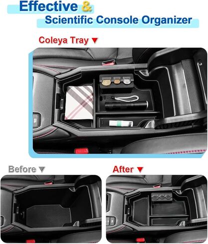 2023 2024 Accord/Accord Hybrid Center Console Organizer for Honda Accord (LX/EX/EX-L/Sport/Sport-L/Touring) Armrest Storage Box, 2023 Accord Organizer 2024 Accord Accessories (Black Mats) in Kuwait