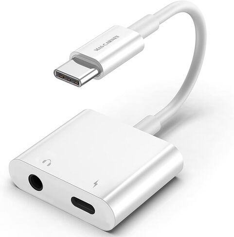 MAS CARNEY Headphone Adapter, USB Type C to 3.5mm Headphone and Charger Adapter Compatible with Pixel 5 4 3 XL, Galaxy S22 S21 S20 S20+ Note 20,Ipad Pro, MacBook in Kuwait