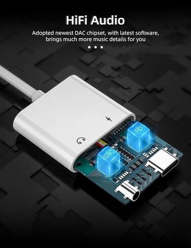 MAS CARNEY Headphone Adapter, USB Type C to 3.5mm Headphone and Charger Adapter Compatible with Pixel 5 4 3 XL, Galaxy S22 S21 S20 S20+ Note 20,Ipad Pro, MacBook in Kuwait