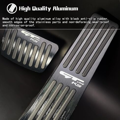 غطاء دواسة فرامل الغاز من الألومنيوم المضاد للانزلاق بدون حفر، أغطية دواسات التسارع متوافقة مع مجموعة دواسات القدم Kia K5 2022-2021 (أحمر) in Kuwait