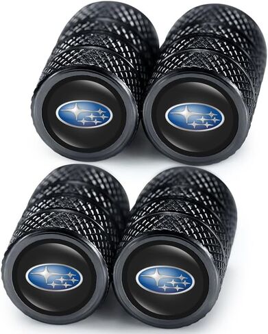 4 قطع من أغطية صمامات إطارات السيارة لسوبارو BRZ 2015-up Subaru Legacy Outback XV Crosstrek 16-up WRX أو STi، أغطية صمامات معدنية من خليط معدني لإطارات السيارات، أغطية هوائية لإطارات السيارة مقاومة للتسرب، أغطية تثبيت، سهلة الإمساك in Kuwait