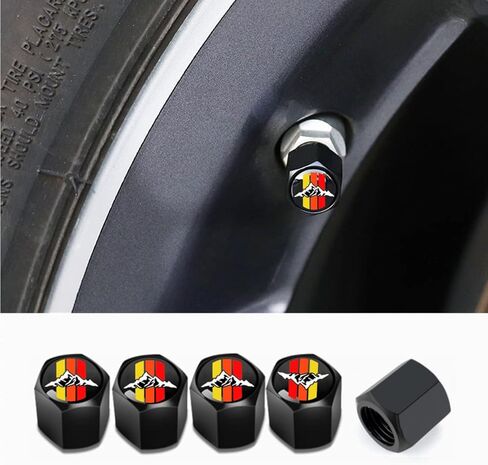 لشاحنة Tacoma TRD 4Runner Tundra Rav4 Highlander Sequoia Offroad Truck، غطاء جذعي لصمام إطار معدني أسود يغطي غطاء صمام الهواء مجموعة غطاء مقاوم للغبار ومضاد للتسرب، غطاء هوائي بتصميم شعار ملحقات السيارة (عبوة من 5 قطع) in Kuwait