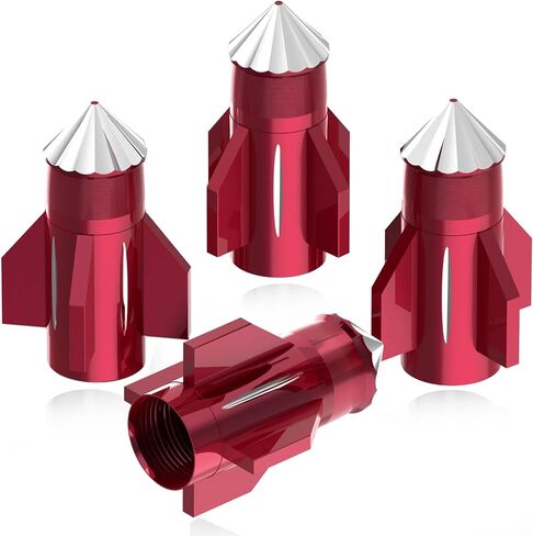 4 قطع من أغطية غبار الإطارات، غطاء ساق صمام من سبائك الألومنيوم، غطاء ساق صمام إطار السيارة 8V1، أغطية جذعية للصمام الخيطي ملحقات إطارات السيارة لطراز تيسلا Y/3، السيارات والشاحنات والدراجات النارية (أسود وفضي) in Kuwait