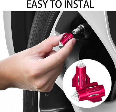 4 قطع من أغطية غبار الإطارات، غطاء ساق صمام من سبائك الألومنيوم، غطاء ساق صمام إطار السيارة 8V1، أغطية جذعية للصمام الخيطي ملحقات إطارات السيارة لطراز تيسلا Y/3، السيارات والشاحنات والدراجات النارية (أسود وفضي) in Kuwait