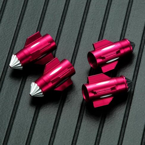 4 قطع من أغطية غبار الإطارات، غطاء ساق صمام من سبائك الألومنيوم، غطاء ساق صمام إطار السيارة 8V1، أغطية جذعية للصمام الخيطي ملحقات إطارات السيارة لطراز تيسلا Y/3، السيارات والشاحنات والدراجات النارية (أسود وفضي) in Kuwait