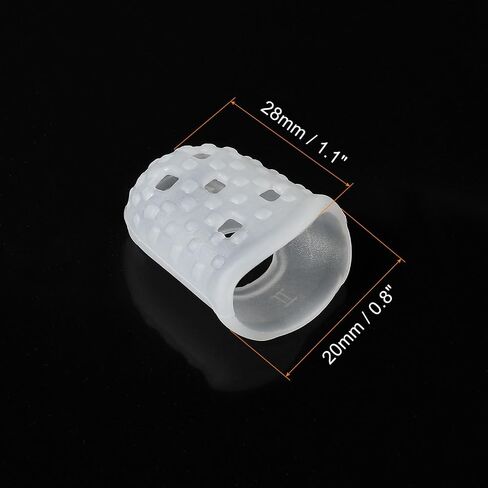 PATIKIL Finger Tips Anti Slip Fingertip Protector, 20 Pack 28mm Silicone Finger Guard for Paper Sorting Sewing Guitar Playing, Pink M Size in Kuwait