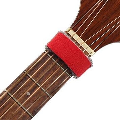 Red Guitar Fret Strings Mute Noise Damper Muter Wraps Guitar Beam Tape For Guitars Bass Ukulele String Instruments Guitar Acoustic Guitar Fretboard Muter Guitar String Dampener in Saudi Arabia