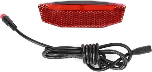 ضوء ذيل الدراجة، ضوء خلفي للدراجة الإلكترونية 6 فولت 60 فولت، ضوء تحذير LED ليلي، معدات ركوب الخيل، موصل مقاوم للماء، ضوء خلفي للدراجة الإلكترونية، 2 دبوس أحمر in Kuwait