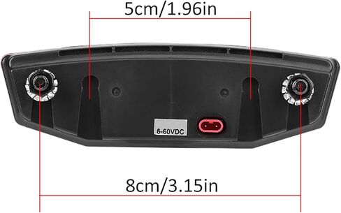 ضوء ذيل الدراجة، ضوء خلفي للدراجة الإلكترونية 6 فولت 60 فولت، ضوء تحذير LED ليلي، معدات ركوب الخيل، موصل مقاوم للماء، ضوء خلفي للدراجة الإلكترونية، 2 دبوس أحمر in Kuwait