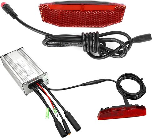 ضوء ذيل الدراجة، ضوء خلفي للدراجة الإلكترونية 6 فولت 60 فولت، ضوء تحذير LED ليلي، معدات ركوب الخيل، موصل مقاوم للماء، ضوء خلفي للدراجة الإلكترونية، 2 دبوس أحمر in Kuwait