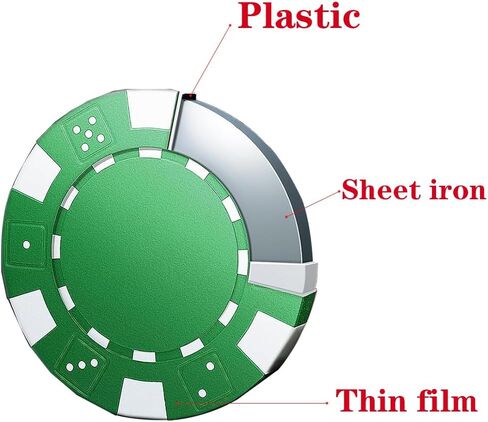 مجموعة رقائق البوكر، 11.7 جرام من رقائق البوكر، مجموعة البوكر مع حقيبة سماوية مخملية، لتعلم العد، تكساس هولديم، بلاك جاك، مستلزمات الحفلات الليلية (100 قطعة) in Kuwait