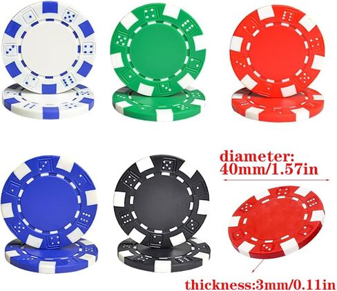 مجموعة رقائق البوكر، 11.7 جرام من رقائق البوكر، مجموعة البوكر مع حقيبة سماوية مخملية، لتعلم العد، تكساس هولديم، بلاك جاك، مستلزمات الحفلات الليلية (100 قطعة) in Kuwait