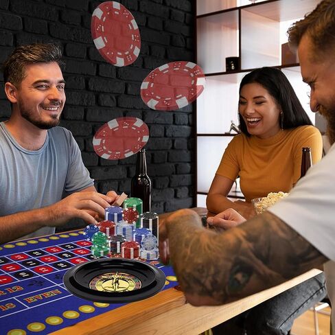 مجموعة رقائق البوكر، 11.7 جرام من رقائق البوكر، مجموعة البوكر مع حقيبة سماوية مخملية، لتعلم العد، تكساس هولديم، بلاك جاك، مستلزمات الحفلات الليلية (100 قطعة) in Kuwait